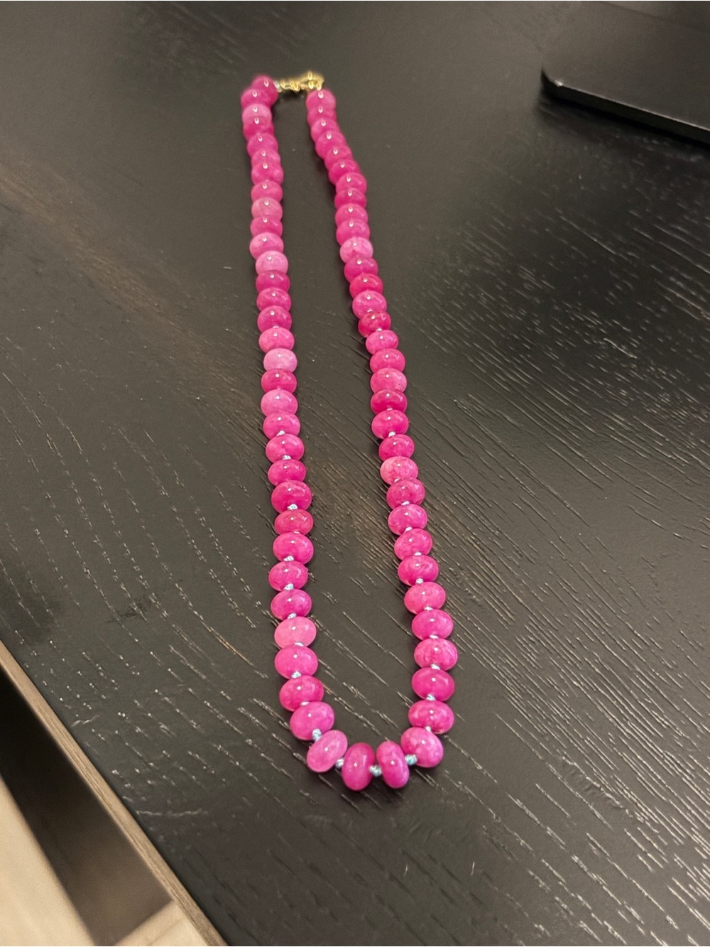 Pink Beaded Women’s Candy Gemstone Necklace